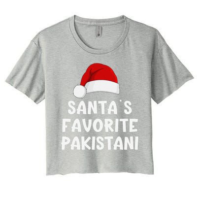 Christmas SantaS Favorite Pakistani Funny Pajama Pakistan Women's Crop Top Tee