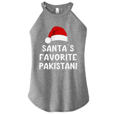 Christmas SantaS Favorite Pakistani Funny Pajama Pakistan Women's Perfect Tri Rocker Tank