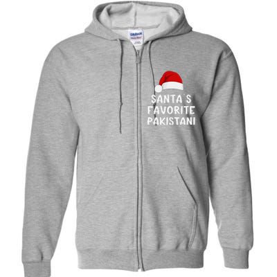 Christmas SantaS Favorite Pakistani Funny Pajama Pakistan Full Zip Hoodie