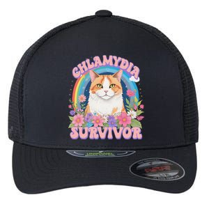 Chlamydia Survivor Funny Cat Meme Flexfit Unipanel Trucker Cap