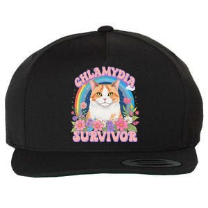 Chlamydia Survivor Funny Cat Meme Wool Snapback Cap