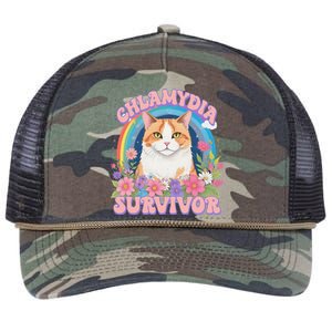 Chlamydia Survivor Funny Cat Meme Retro Rope Trucker Hat Cap