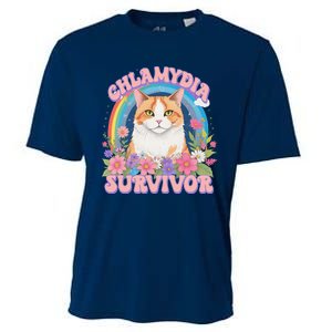 Chlamydia Survivor Funny Cat Meme Cooling Performance Crew T-Shirt