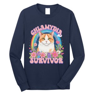 Chlamydia Survivor Funny Cat Meme Long Sleeve Shirt