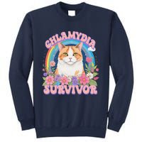 Chlamydia Survivor Funny Cat Meme Sweatshirt