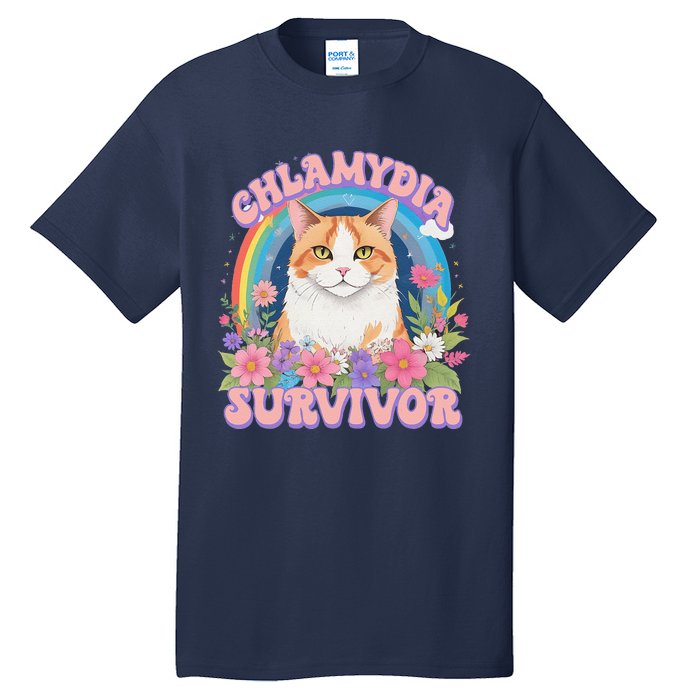 Chlamydia Survivor Funny Cat Meme Tall T-Shirt