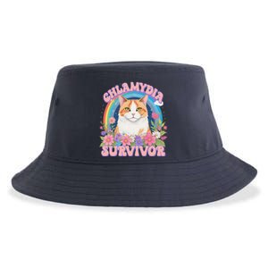 Chlamydia Survivor Funny Cat Meme Sustainable Bucket Hat