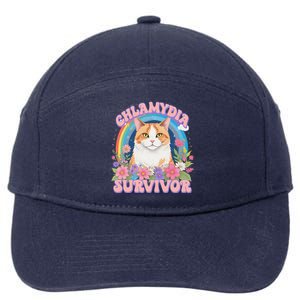 Chlamydia Survivor Funny Cat Meme 7-Panel Snapback Hat