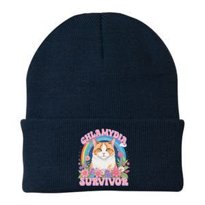 Chlamydia Survivor Funny Cat Meme Knit Cap Winter Beanie