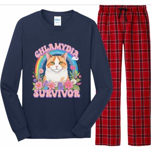 Chlamydia Survivor Funny Cat Meme Long Sleeve Pajama Set