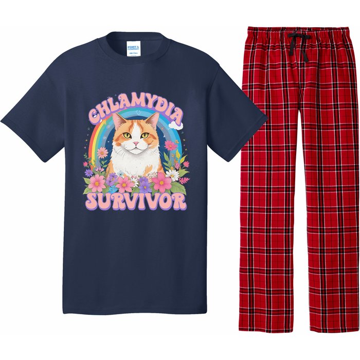 Chlamydia Survivor Funny Cat Meme Pajama Set