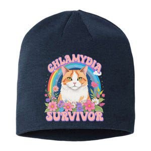 Chlamydia Survivor Funny Cat Meme Sustainable Beanie