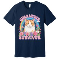 Chlamydia Survivor Funny Cat Meme Premium T-Shirt