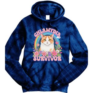 Chlamydia Survivor Funny Cat Meme Tie Dye Hoodie