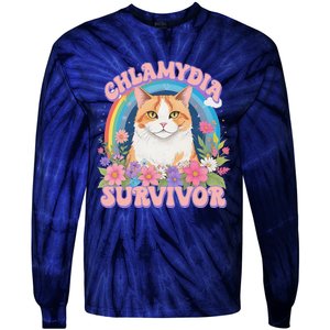 Chlamydia Survivor Funny Cat Meme Tie-Dye Long Sleeve Shirt