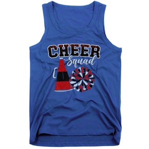 Cheer Squad Funny Cheerleader Cheerleading Red Women Girl Tank Top