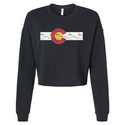 Colorado State Flag Gift Patriotic Colorado Day Gift Cropped Pullover Crew