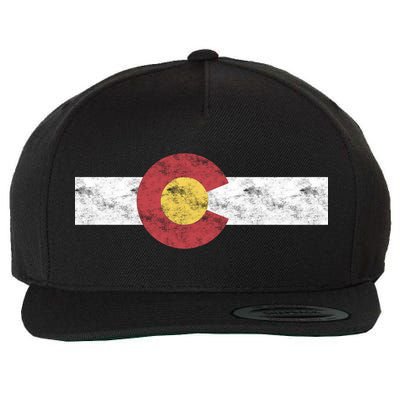 Colorado State Flag Gift Patriotic Colorado Day Gift Wool Snapback Cap
