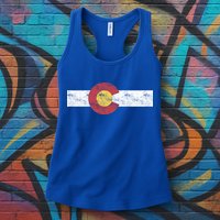 Colorado State Flag Gift Patriotic Colorado Day Gift Womens Tank Top