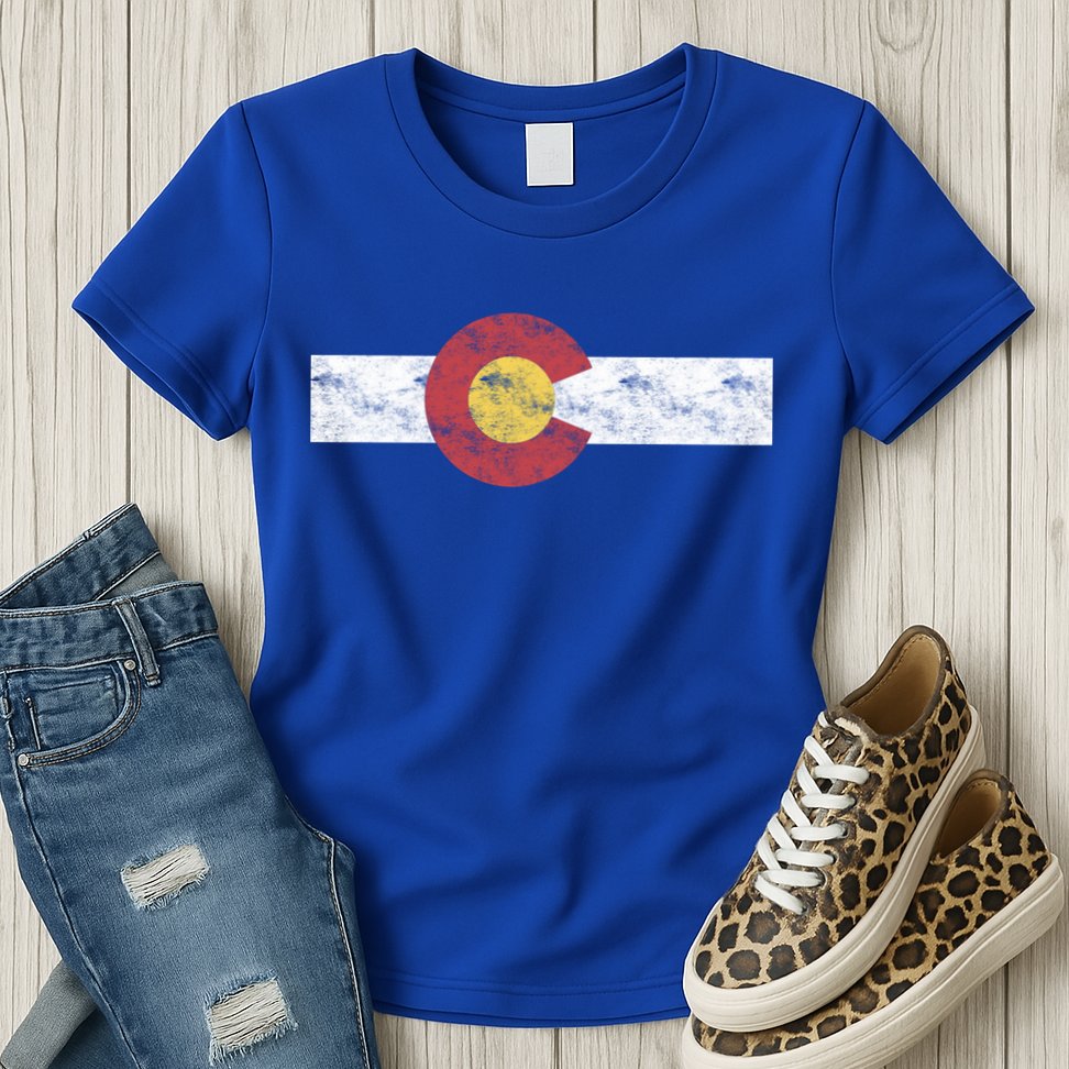 Colorado State Flag Gift Patriotic Colorado Day Gift Womens T-Shirt
