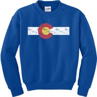 Colorado State Flag Gift Patriotic Colorado Day Gift Kids Sweatshirt