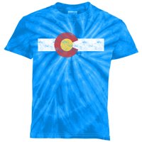 Colorado State Flag Gift Patriotic Colorado Day Gift Kids Tie-Dye T-Shirt