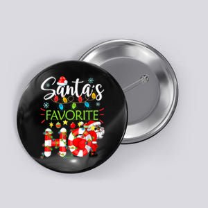 Christmas Santa's Favorite Ho Xmas Pajama Funny Naughty Button