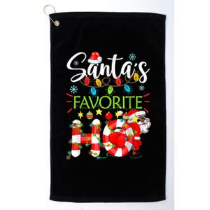 Christmas Santa's Favorite Ho Xmas Pajama Funny Naughty Platinum Collection Golf Towel