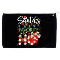 Christmas Santa's Favorite Ho Xmas Pajama Funny Naughty Grommeted Golf Towel