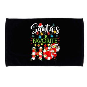 Christmas Santa's Favorite Ho Xmas Pajama Funny Naughty Microfiber Hand Towel