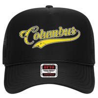 Columbus Soccer Fan Vintage High Crown Mesh Back Trucker Hat