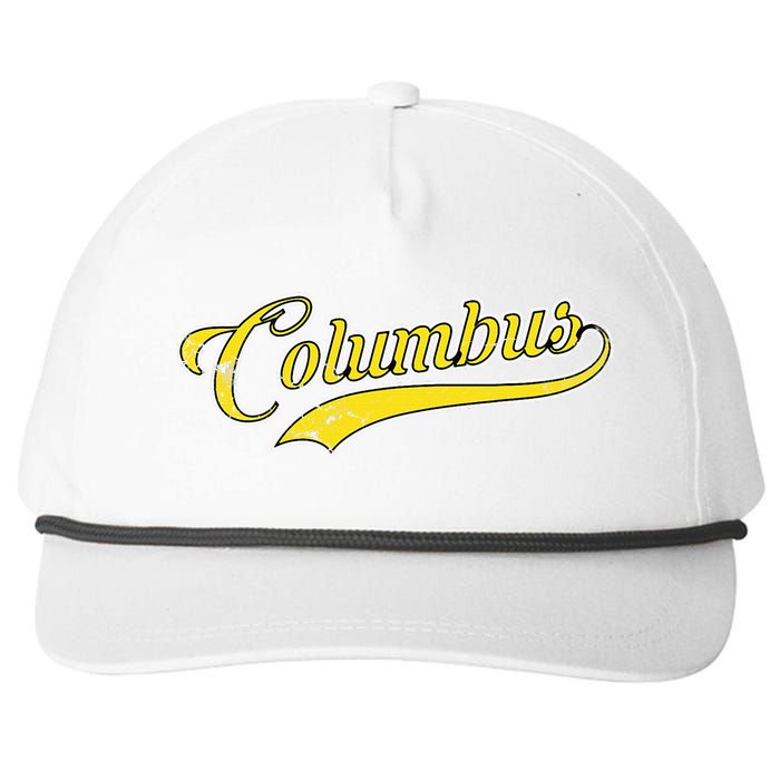 Columbus Soccer Fan Vintage Snapback Five-Panel Rope Hat