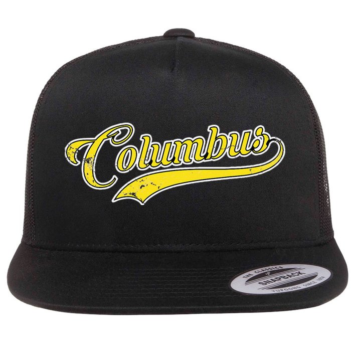 Columbus Soccer Fan Vintage Flat Bill Trucker Hat