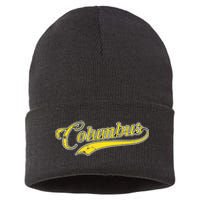 Columbus Soccer Fan Vintage Sustainable Knit Beanie