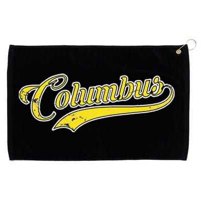 Columbus Soccer Fan Vintage Grommeted Golf Towel