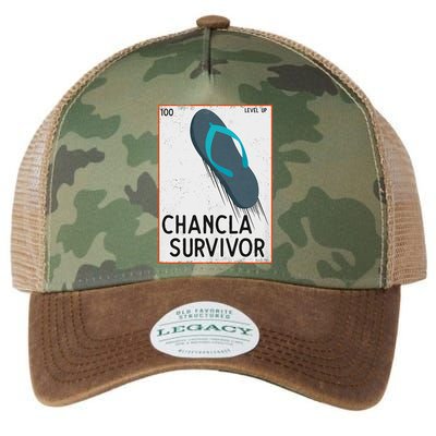 Chancla Survivor Funny Spanish Joke Legacy Tie Dye Trucker Hat