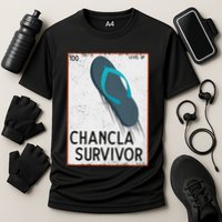 Chancla Survivor Funny Spanish Joke Cooling Performance Crew T-Shirt