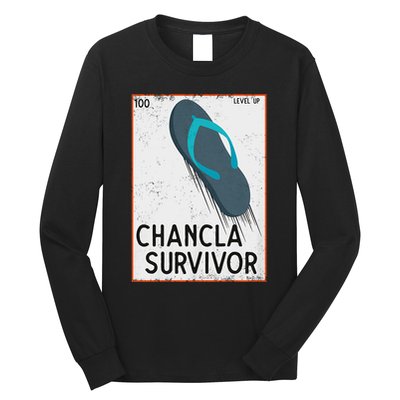 Chancla Survivor Funny Spanish Joke Long Sleeve Shirt