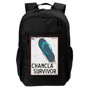 Chancla Survivor Funny Spanish Joke Daily Commute Backpack