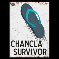 Chancla Survivor Funny Spanish Joke Button