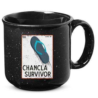 Chancla Survivor Funny Spanish Joke 15oz Campfire Ceramic Mug
