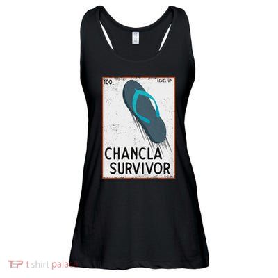 Chancla Survivor Funny Spanish Joke Ladies Essential Flowy Tank