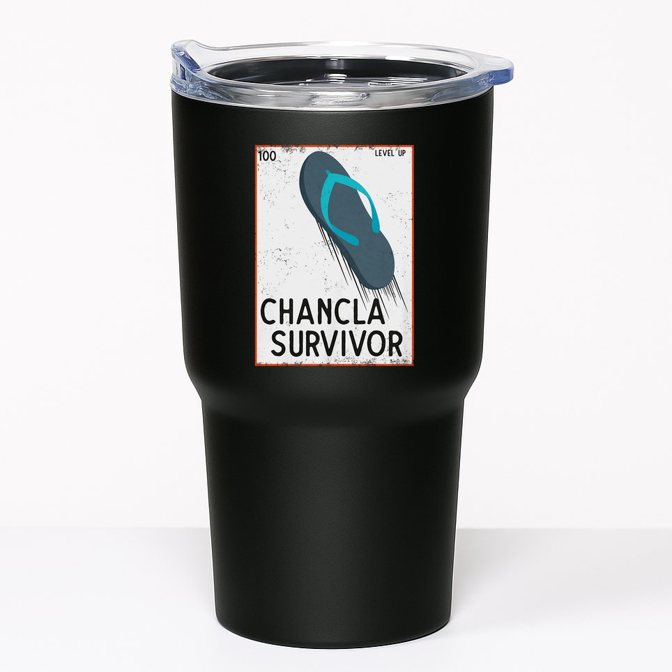 Chancla Survivor Funny Spanish Joke Tumbler