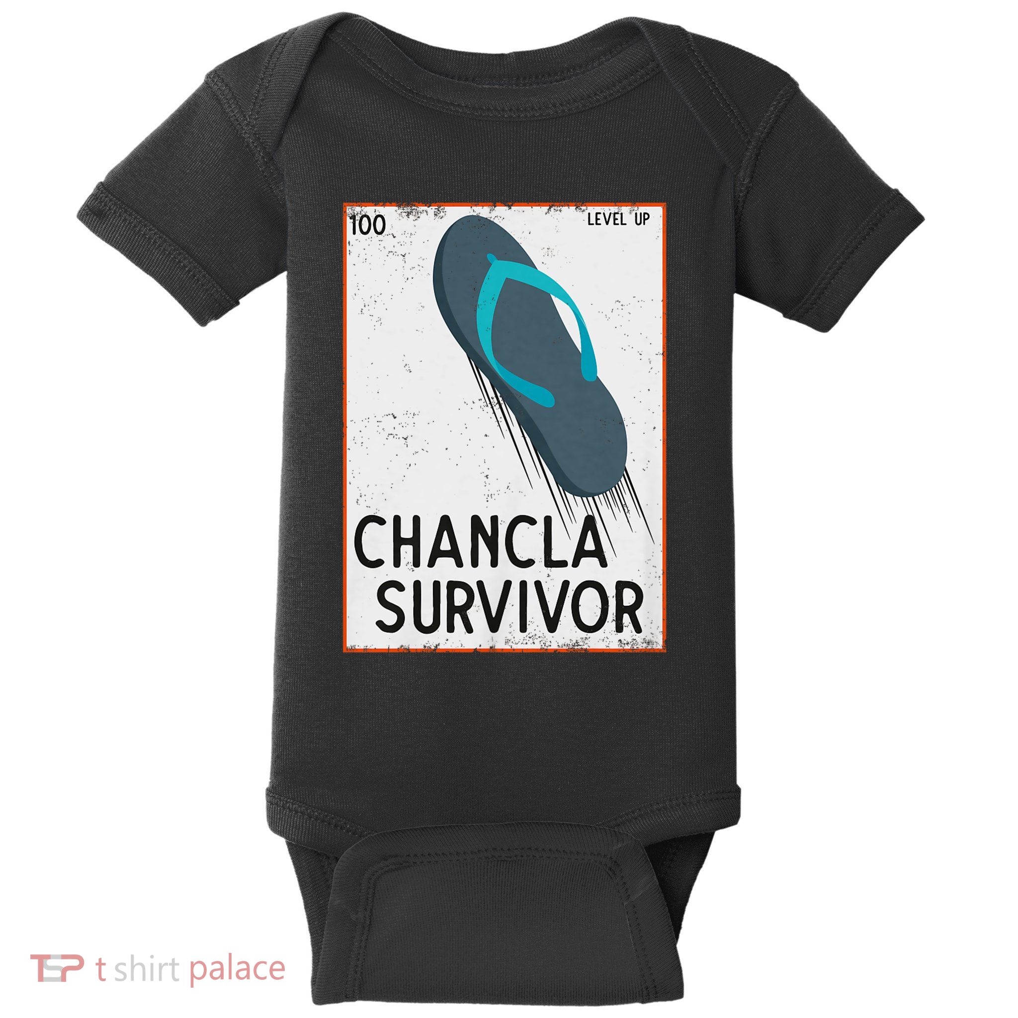 Chancla Survivor Funny Spanish Joke Baby Bodysuit