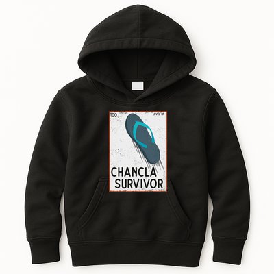 Chancla Survivor Funny Spanish Joke Kids Hoodie