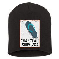 Chancla Survivor Funny Spanish Joke Short Acrylic Beanie
