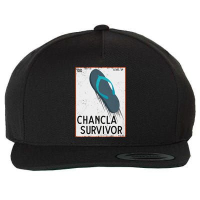 Chancla Survivor Funny Spanish Joke Wool Snapback Cap
