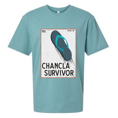 Chancla Survivor Funny Spanish Joke Sueded Cloud Jersey T-Shirt