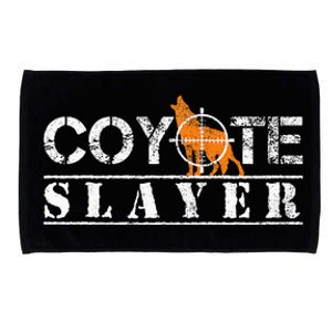 Coyote Slayer Funny Hunting Gift For Coyote Hunters Microfiber Hand Towel