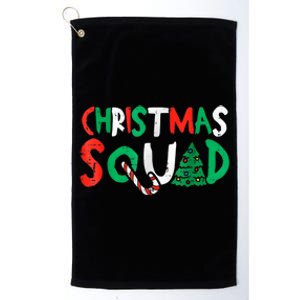 Christmas Squad Family Group Matching Shirts Funny Santa Elf Platinum Collection Golf Towel